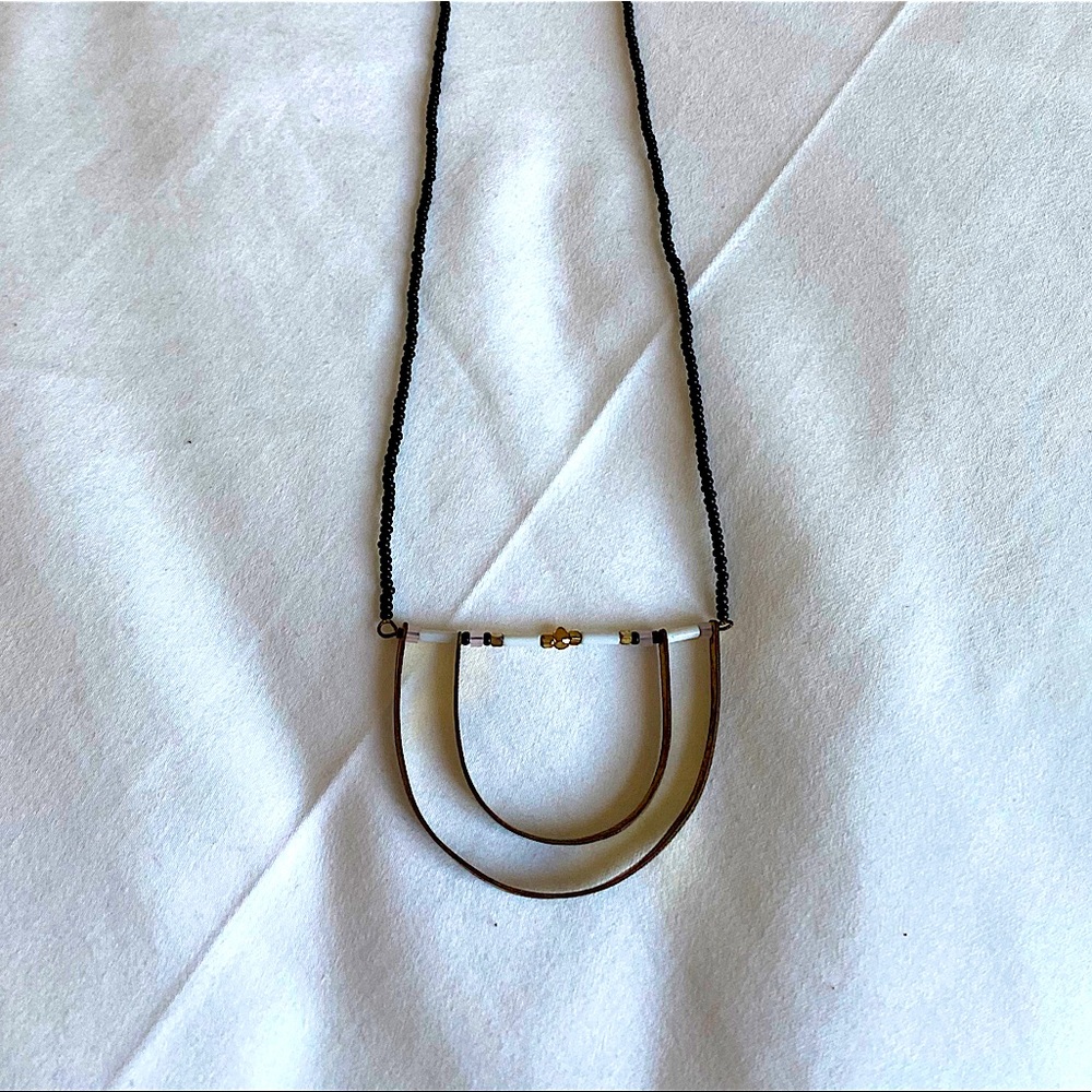 Brass and Bead Boho pendant